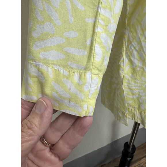 Tantrums Boho Crochet V- Neck Top Blouse Yellow Floral Women’s Size Small - Picture 4 of 16